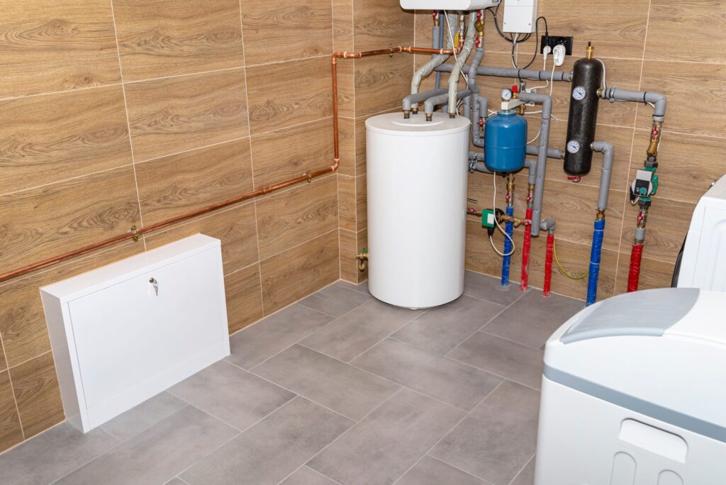 Residential water heater and plumbing system installed in Desert Hot Springs